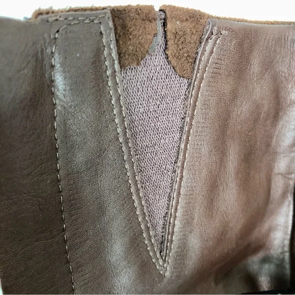 COLE HAAN NIKE WOMENS BROWN SUEDE WEDGE BOOT 9 - Picture 9 of 14